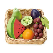 Wooden Fruit Basket - Tender Leaf Toys | Play Food Set by Curious Moonbeam