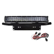10D 20inch 126W CREE LED Light Bar Spot Flood Combo + 23inch Black Number Plate by salelink.co.nz