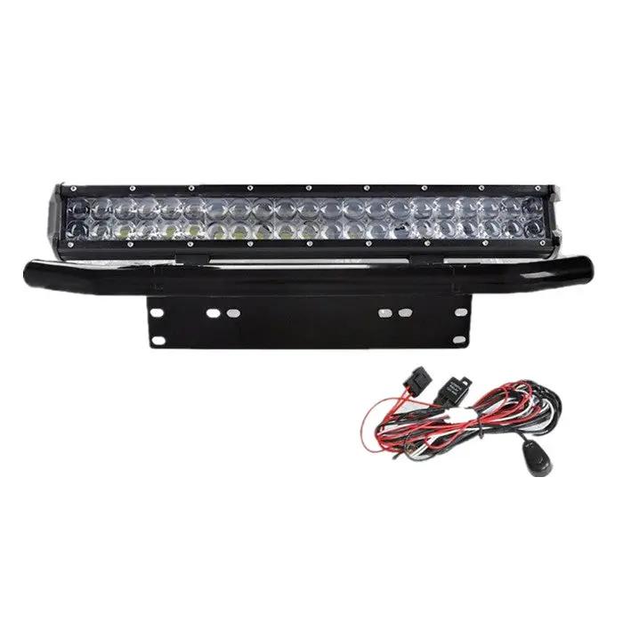 10D 20inch 126W CREE LED Light Bar Spot Flood Combo + 23inch Black Number Plate by salelink.co.nz