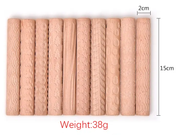 Textured Roller for Clay Pottery - Wood Embossed Rod Clay Pottery Sculpture Tools by Resin Art NZ