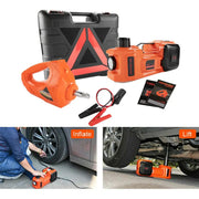 5Ton 12V Car Electric Hydraulic Floor Jack Lift + Impact Wrench Kit Box 3 in 1 by salelink.co.nz