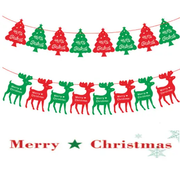 40PCS Merry Christmas Banner Decorations Bunting Sign by salelink.co.nz