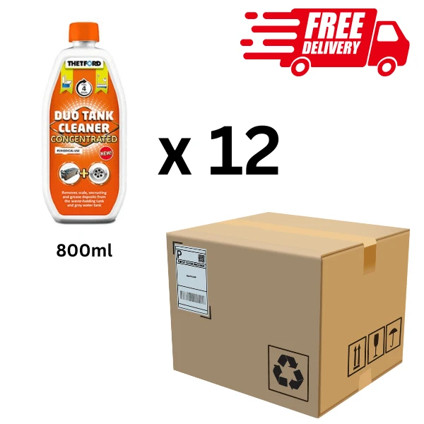 Thetford Aqua Duo Tank Cleaner Concentrated - 800ml - Box of 12 with free delivery icon.