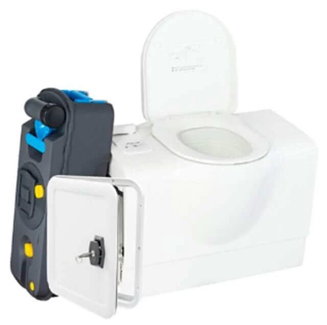 Thetford Bench Toilet C402C - Left Hand weight 8.8kg, compact RV bench-style toilet.