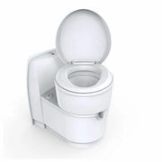 Thetford Ceramic Bowl Swivel Cassette Toilet C223-CS with open lid for easy access and modern design.