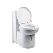 Thetford Ceramic Bowl Swivel Cassette Toilet C263-CS showcasing its sleek design and electric flush functionality.