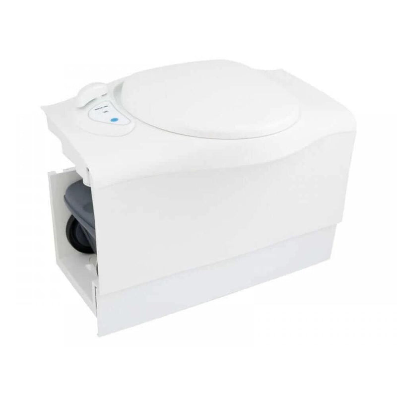 Thetford C400 Cassette Toilet Left hand opening showing high-quality design for caravans and motorhomes.
