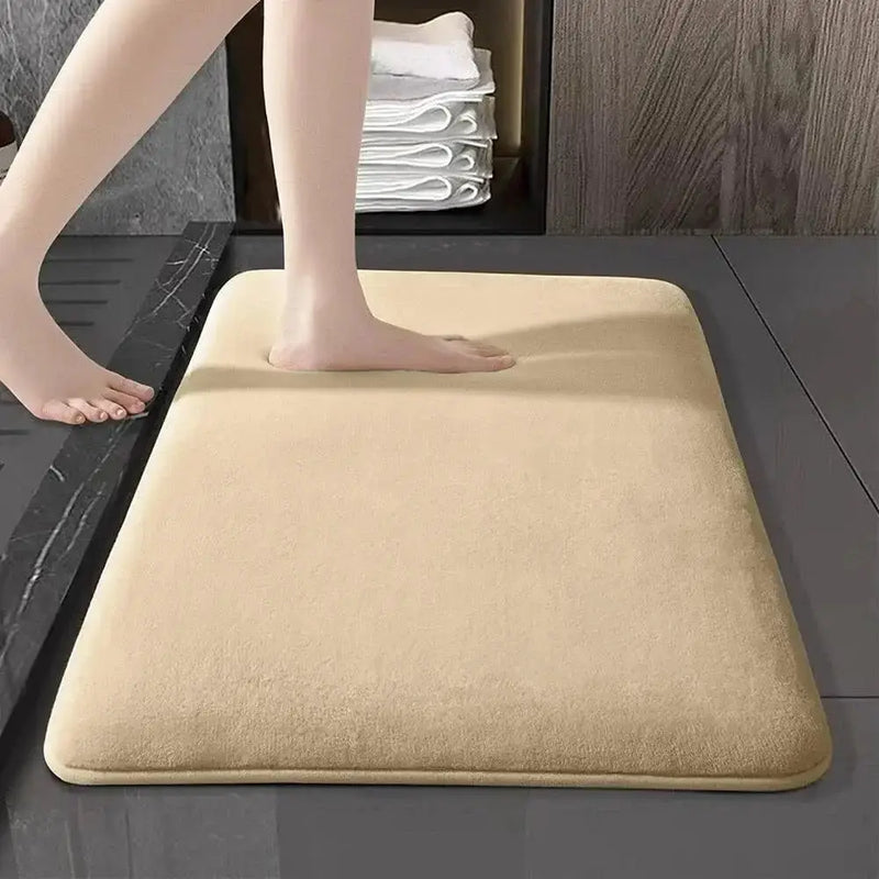 Thick Absorbent Bathroom Mat – Non-Slip Solid Colour Floor & Door Mat (5 colours available) by Habicare