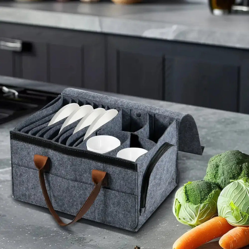 Thick Felt Board Dish & Cup Storage Rack for RV by Habicare