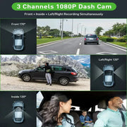 Three-Lens Car Camera with 24H Parking Monitor by Habicare