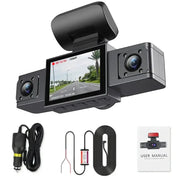 Three-Lens Car Camera with 24H Parking Monitor by Habicare