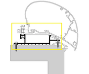Thule Roof Top Installation Kit For 6 & 9 Series Awnings installation diagram showing mounting bracket setup.
