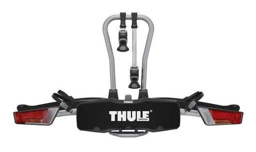 Thule Easy Fold Bike Rack - For 2 E- Bikes, fully foldable and compact design with trunk access.