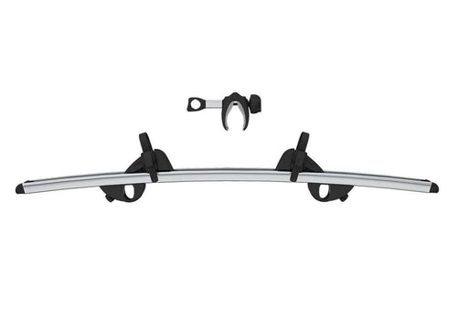 Thule Excellent 3rd Bike Rail with adjustable side and forward positioning features for enhanced bike storage.
