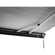 Thule 6300 Anthracite Roof Mount Awning Mystic Grey - 3.75m underside view showcasing sturdy spring arms and fabric tensioning.