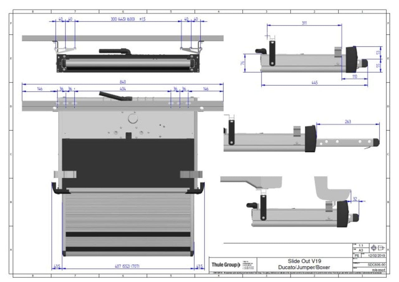 Thule Mounting Kit Ducato Van Sliding Step Mounting Kit