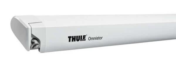 Thule 6300 White Roof Mount Awning Mystic Grey - 3.75m close-up of the Omnistor cassette design.