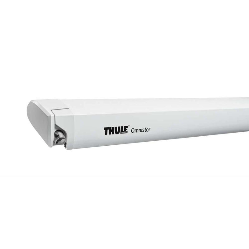 Thule 6300 White Roof Mount Awning Mystic Grey - 4.50m close-up of awning housing profile