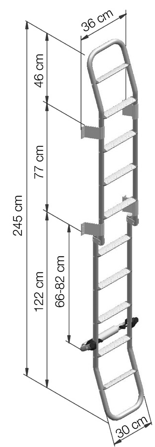 Thule Double Folding Ladder 10 STEP - Action Outdoors Kiwi