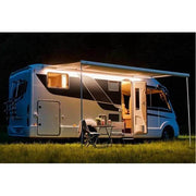 Thule 5200 Awning Anthracite Case Mystic Grey - 3.0m on an RV, perfect for outdoor living.