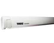 Thule 5200 Awning Sapphire Blue - 3.0m side view of Omnistor awning in white finish