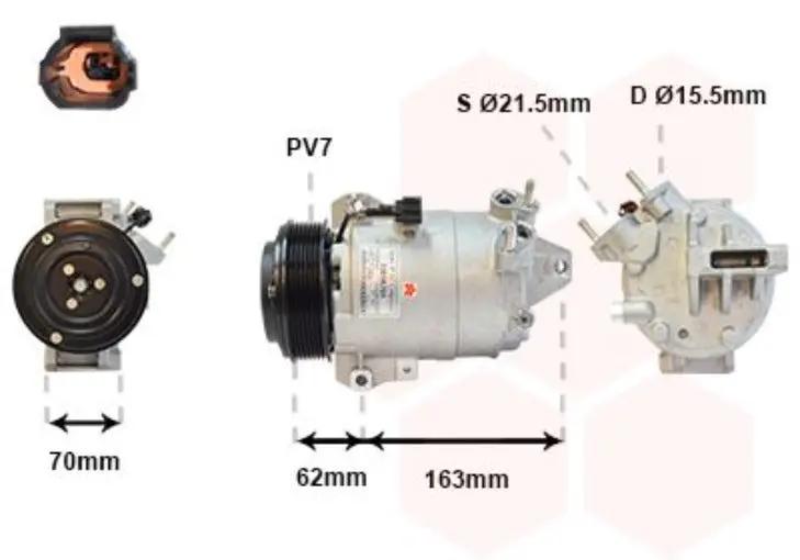 Nissan Navara 2.5DCi dks17d ac aircon compressor 92600-5X20A 92600 5X20A 926005X20A Z0008557A Z0008558A 7PK DKS-17D NEW by JBH AUTO PARTS