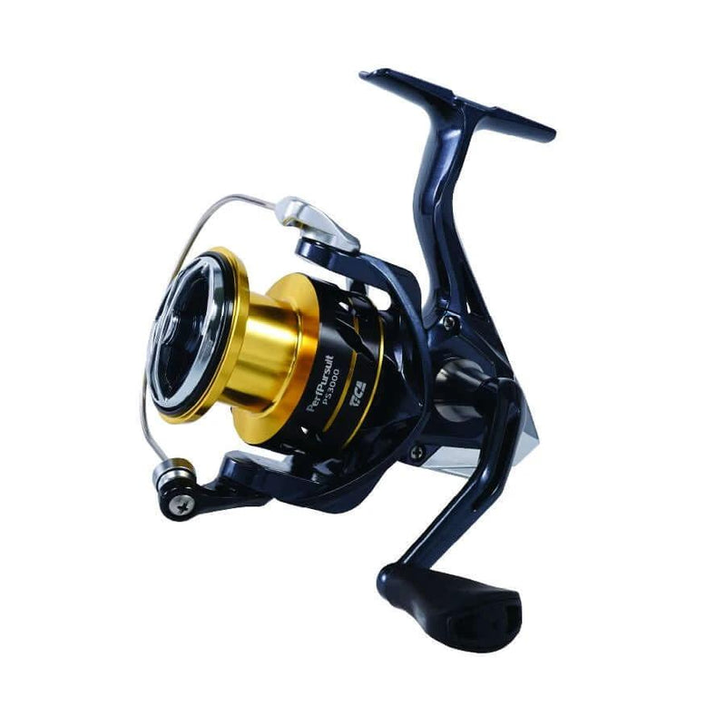 Tica PerfPursuit PS4000 fishing reel with gold spool and lightweight design for enhanced performance.