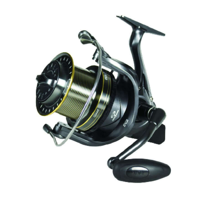 Tica Giant G10000 Longcast Surf Reel featuring shielded ball bearings and forged aluminum spool.