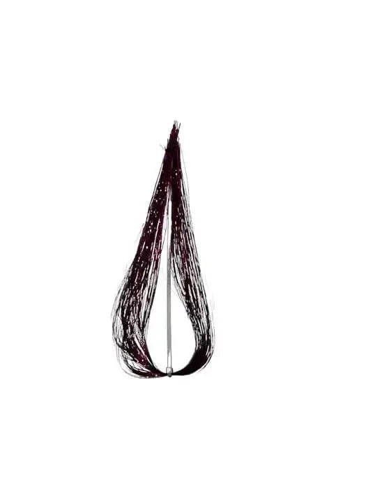 Tinsel Flash Tying Material in red, ideal for attracting fish in deep and murky waters.