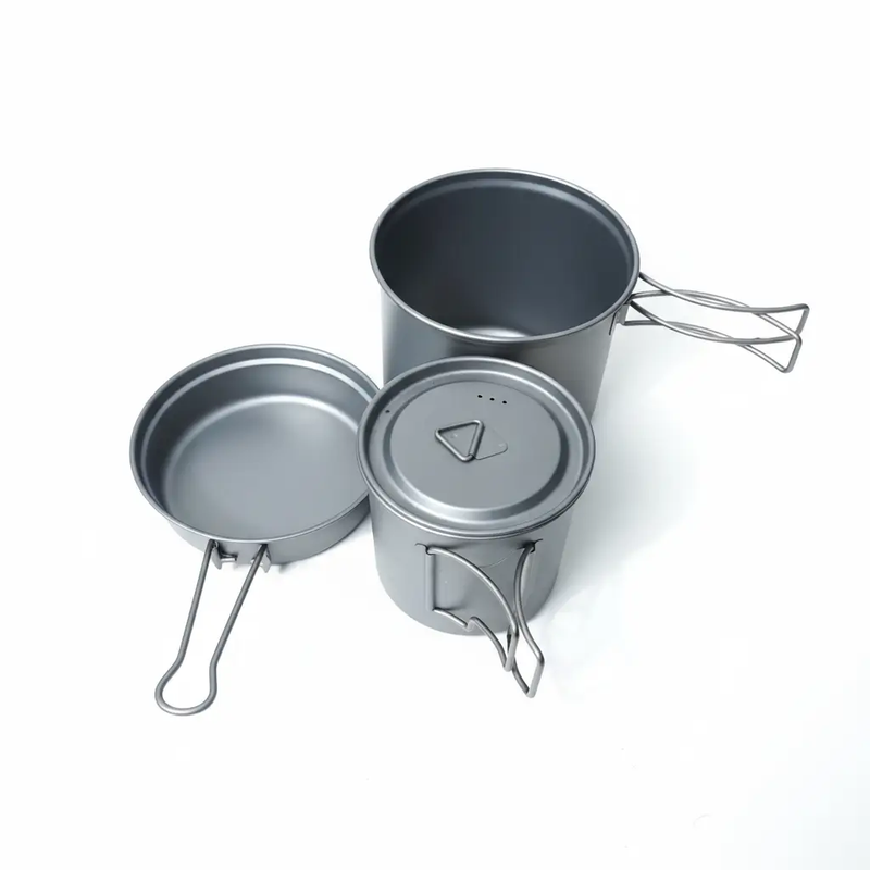 Titanium Camping Cookware Set - Ultralight Pot & Pan | Premium Backpacking Gear by Mead's Supply & Equipment Outfitters limited