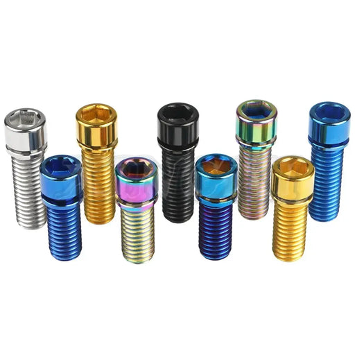 Titanium M7 / M8 in 20mm / 25mm options Allenkey Bolts with Washers for Motorcycles, E-Scooters & more (6 colours available) by Habicare