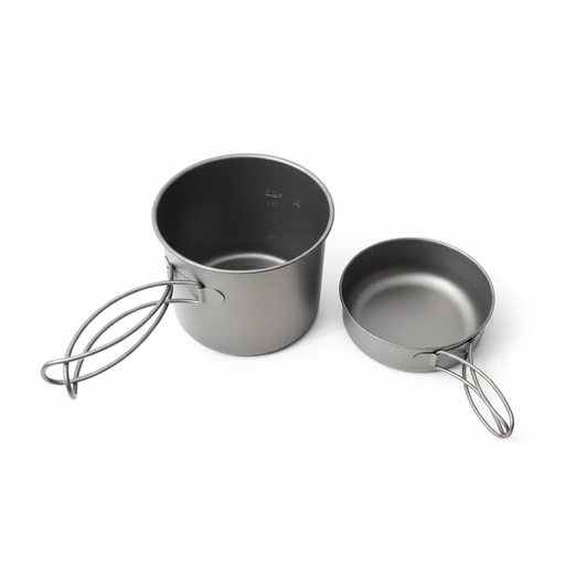 Titanium Camping Cookware Set - Ultralight Pot & Pan | Premium Backpacking Gear by Mead's Supply & Equipment Outfitters limited