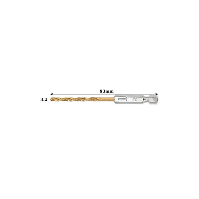 Titanium Twist Drill Bit Set – Hex Shank 1.5–6.5mm (available in single piece & all in one pack) by Habicare