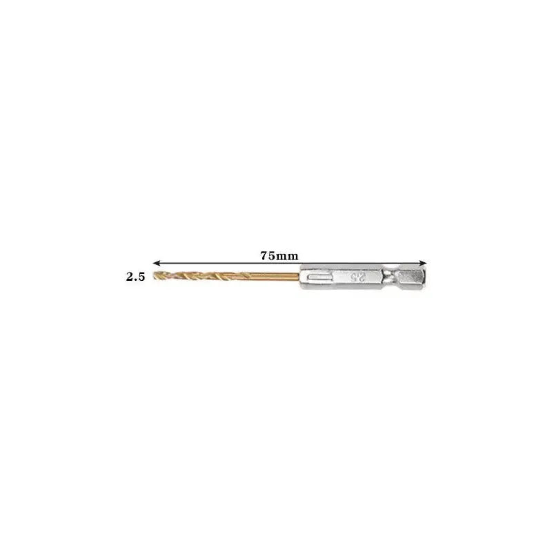 Titanium Twist Drill Bit Set – Hex Shank 1.5–6.5mm (available in single piece & all in one pack) by Habicare