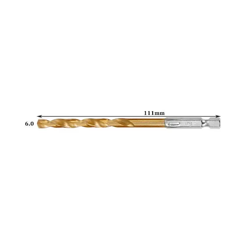 Titanium Twist Drill Bit Set – Hex Shank 1.5–6.5mm (available in single piece & all in one pack) by Habicare