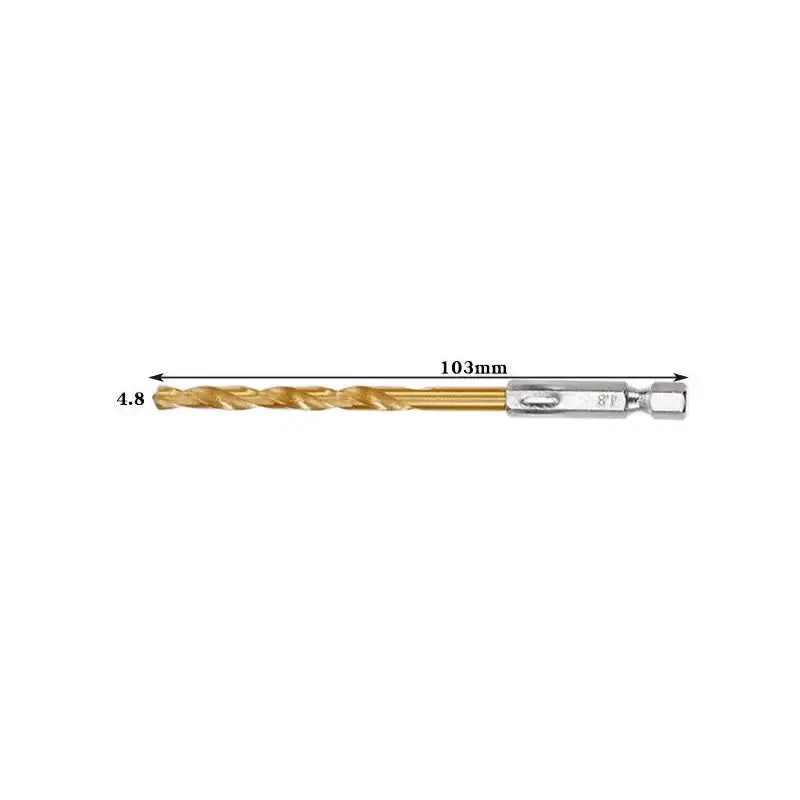 Titanium Twist Drill Bit Set – Hex Shank 1.5–6.5mm (available in single piece & all in one pack) by Habicare