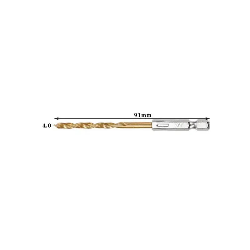 Titanium Twist Drill Bit Set – Hex Shank 1.5–6.5mm (available in single piece & all in one pack) by Habicare