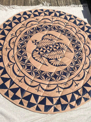PELE PELE playmat Ryda Ngatu Velvet Baby Playmat With Pacific Turtle Motif PELE Ngatu Velvet Baby Playmat Pacific Turtle