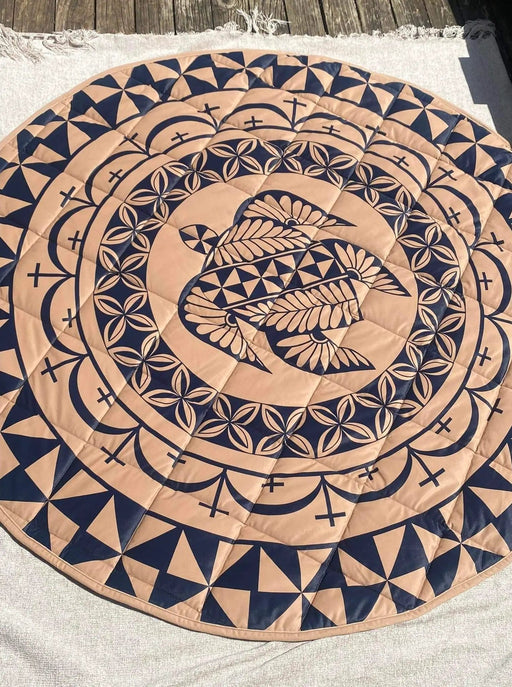 PELE PELE playmat Ryda Ngatu Velvet Baby Playmat With Pacific Turtle Motif PELE Ngatu Velvet Baby Playmat Pacific Turtle