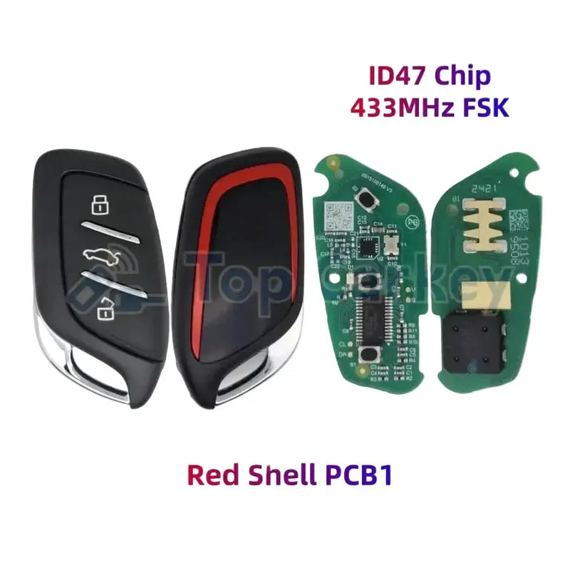 Habicare 433MHz ID47 Smart Remote Key for MG4, MG5, MG6, ZS, HS, ZX & GT 433MHz ID47 Smart Remote Key for MG4, MG5, MG6, ZS, HS, ZX & GT
