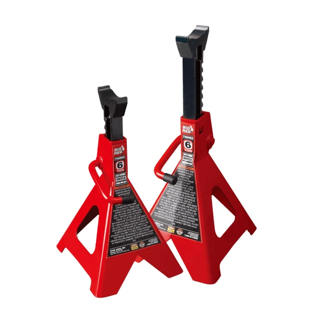 Torin - Big Red T46002 Axle Stand (1Pr) 6 Ton for safe vehicle support and adjustment.