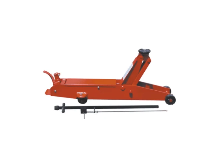 Torin - Big Red TR50001 Garage Jack 5 Ton with a red frame and lifting arm features.