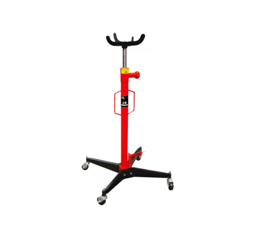 Torin - Big Red Transmission Jack 0.5 Ton with foot pump, maneuverable design on castors.