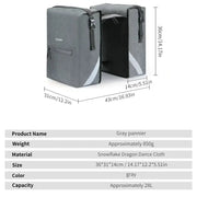 Habicare 28L Waterproof Bicycle Rear Seat Pannier Bag 28L Waterproof Bicycle Rear Seat Pannier Bag