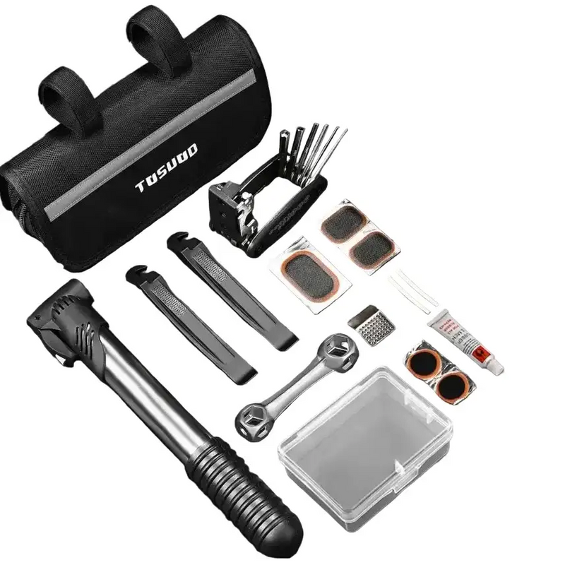 Habicare Multifunctional Bicycle Repair Tool Kit with Pump Multifunctional Bicycle Repair Tool Kit with Pump