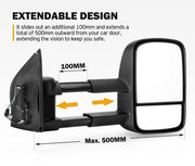 Towing Mirrors for Nissan Pathfinder MY 2003-2013 Black by salelink.co.nz