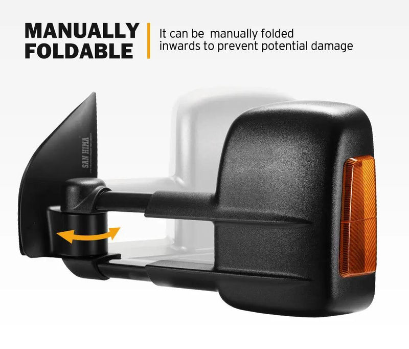 Towing Mirrors for Nissan Pathfinder MY 2003-2013 Black by salelink.co.nz