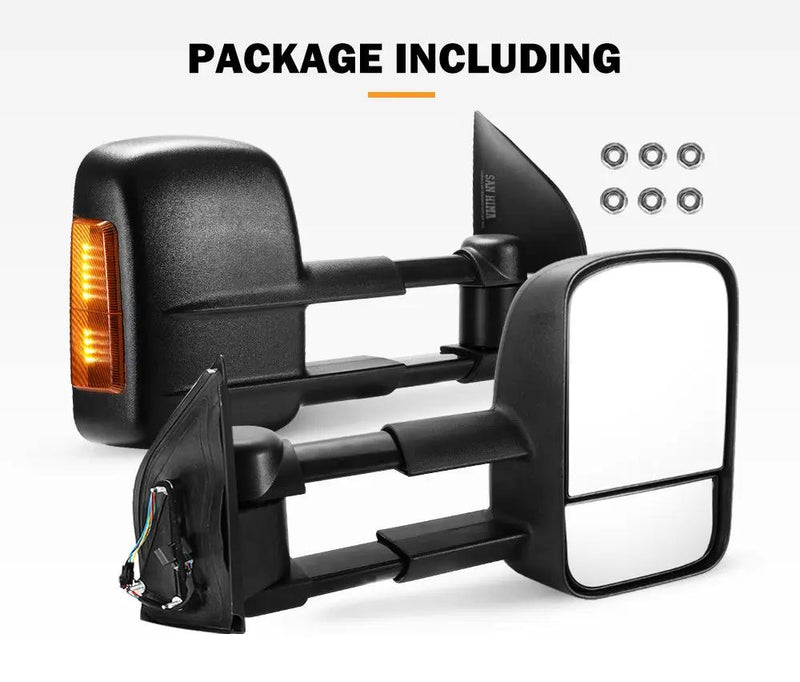 Towing Mirrors for Nissan Pathfinder MY 2003-2013 Black by salelink.co.nz