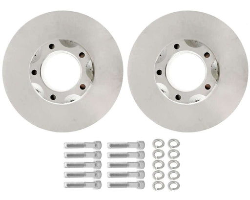 Trailer Disc Rotor Set 275mm Cast Iron -In Store, includes two rotors with bolts and washers for trailer braking needs.