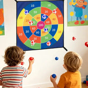 Trampoline Dart Board Game Set with Velcro Balls by Habicare
